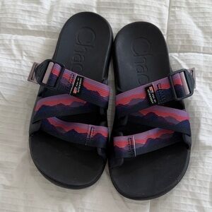 Chaco Black and Purple Sandals